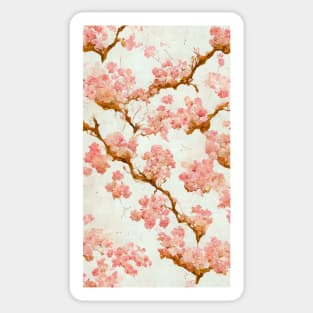 Good Morning, Love Cherry Blossom Painting Sticker